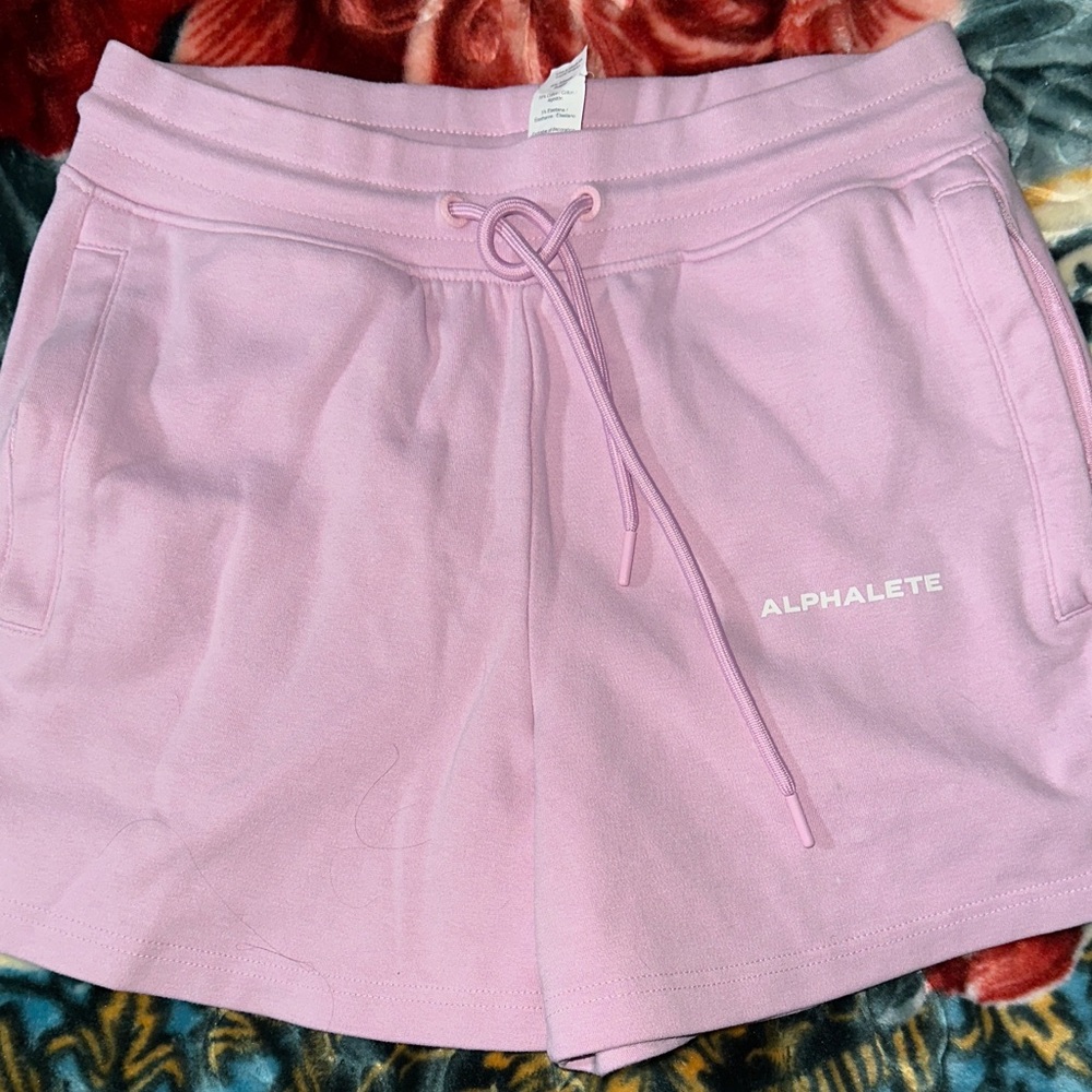 Alphalete Women's Athletic Shorts in Light Pink